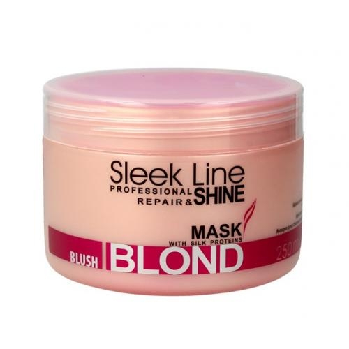 STAPIZ Sleek Line BLUSH BLOND - Maska różowa do włosów blond 250ml