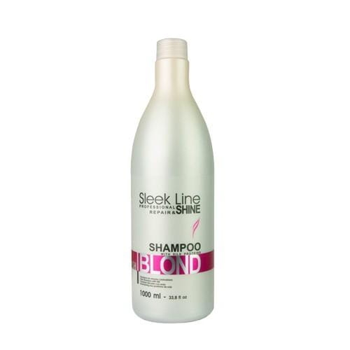 STAPIZ Sleek Line BLOND BLUSH - Szampon różowy z jedwabiem do włosów blond 1000ml