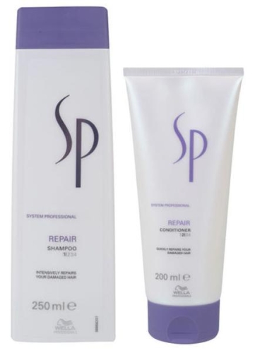 Wella Sp Repair - Szampon + odżywka odbudowa 250ml + 200ml
