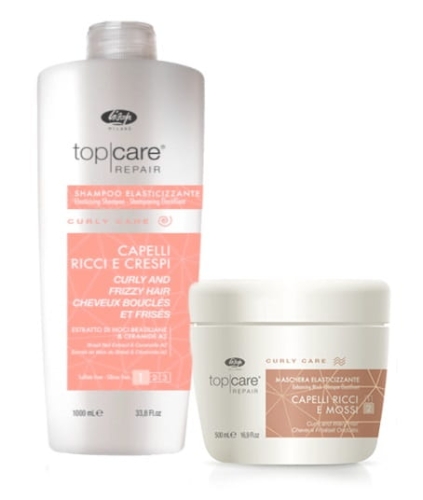 Lisap Curly Care Zestaw do włosów kręconych - szampon 1000ml + maska 500ml