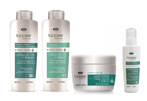 Lisap Hydra Care Zestaw nawilżający do włosów suchych szampon 250ml + odżywka 250ml + maska 250ml + krem nawilżający 125ml