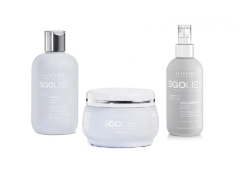 Alter Ego Taming EGO Liss Zestaw po keratynowym prostowaniu włosów Szampon 250ml + Maska 250ml + Spray 200ml