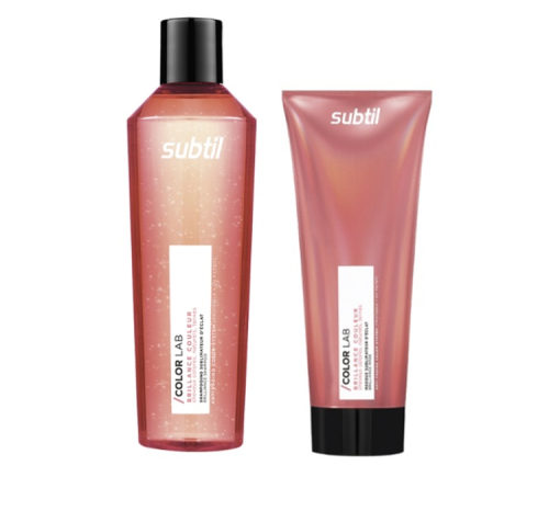 SUBTIL Color Lab SHINE - ZESTAW Ekstra połysk Szampon 300ml + Maska 200ml Włosy farbowane