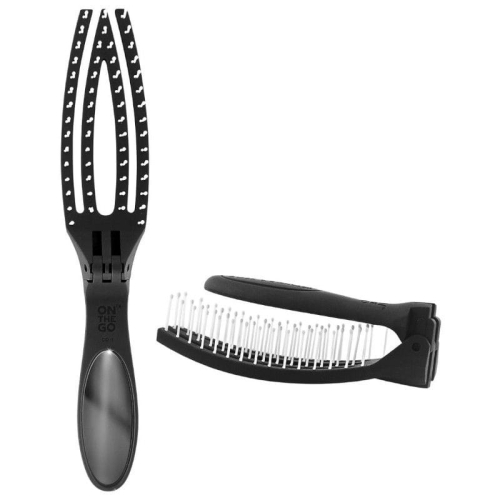Olivia Garden Fingerbrush On The Go Detangle&Style Składana szczotka z włosiem nylonowym