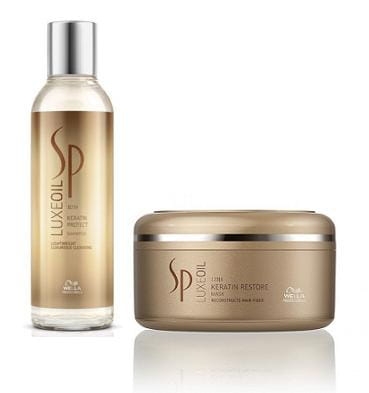 WELLA SP LUXE OIL - Szampon + maska do włosów zniszczonych 200ml+150ml
