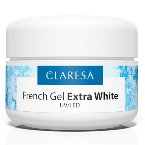 CLARESA French gel Extra white - Żel budujący Biały 15g
