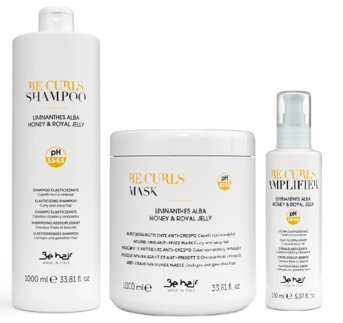 Be Hair Be Curls Zestaw do włosów kręconych i falowanych Szampon 1000ml + Maska 1000ml + Krem do stylizacji 150ml