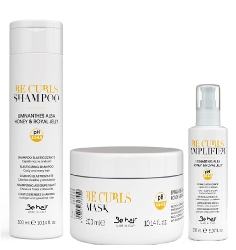Be Hair Be Curls Zestaw do włosów kręconych i falowanych Szampon 300ml + Maska 300ml + Krem do stylizacji 150ml