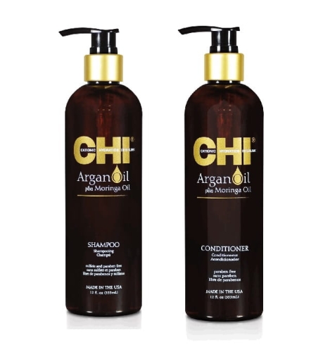 CHI ARGAN OIL - Zestaw z olejkiem arganowym Szampon 355ml + Odżywka 355ml