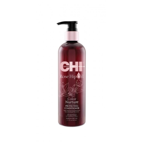 CHI Rose Hip Oil -  Odżywka ochronna z olejkiem różanym 340ml Włosy farbowane 