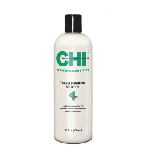 CHI TRANSFORMATION SOLUTION  Faza 1 Płyn prostujący do włosów rozjaśnianych, delikatnych i porowatych 473ml
