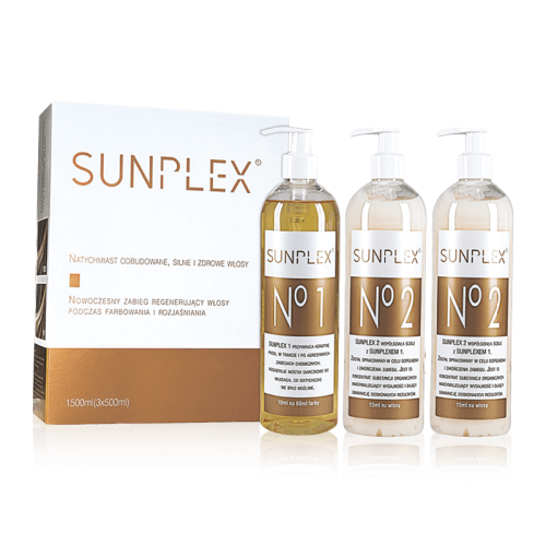 SUNPLEX Zestaw do odbudowy włosów 3x500ml 