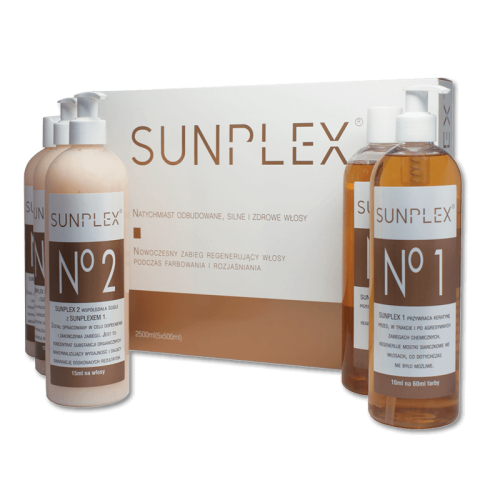 SUNPLEX Zestaw do odbudowy włosów 5x500ml 