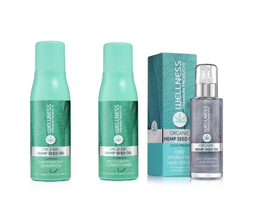 Wellness Premium Deep Hydrating Zestaw głęboko nawilżający do włosów zniszczonych Szampon 500ml Odżywka 500ml Serum 100ml