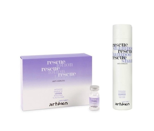 Artego easy care t rescue Zestaw przeciw wypadaniu włosów ampułki 10x8ml i szampon 250ml