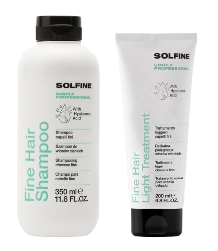 Solfine care fine hair Zestaw na objętość szampon 350ml odżywka 200ml