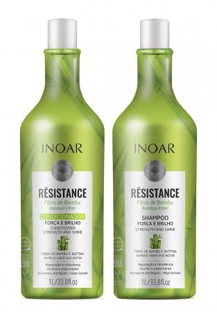 Inoar resistance bambu Zestaw do włosów osłabionych szampon i odżywka 2x1000ml