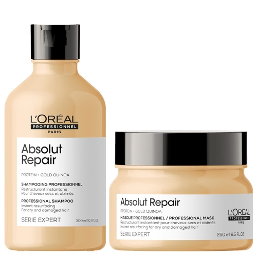 LOREAL ABSOLUT REPAIR - ZESTAW odbudowujący do włosów zniszczonych Szampon 300ml + Maska 250ml