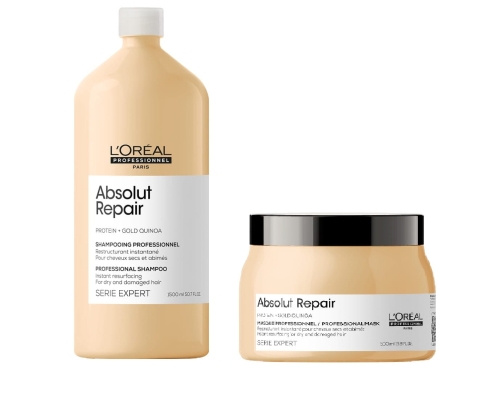 LOREAL ABSOLUT REPAIR - ZESTAW odbudowujący do włosów zniszczonych Szampon 1500ml + Maska 500ml