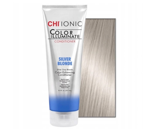 Chi ionic color illuminate conditioner silver blonde Odżywka koloryzująca do włosów srebrny blond 251ml 