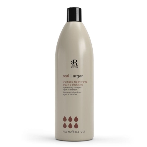 RR LINE ARGAN STAR - Szampon regenerujący z olejkiem arganowym i keratyną 1000ml Włosy zniszczone 