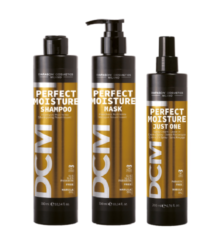 Diapason perfect moisture Zestaw nawilżający do włosów szampon 300ml maska 300ml odżywka w sprayu 200ml