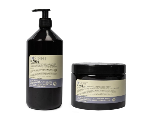 Insight Blonde Zestaw do włosów blond fioletowy szampon 900ml maska 500ml