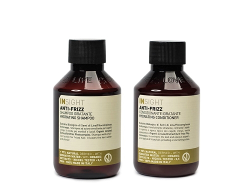 Insight anti-frizz Zestaw nawilżająco-wygładzający do włosów szampon 100ml odżywka 100ml
