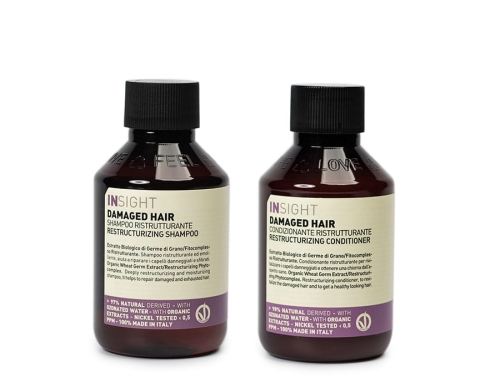 Insight Damaged hair Zestaw do włosów zniszczonych szampon 100ml odżywka 100ml