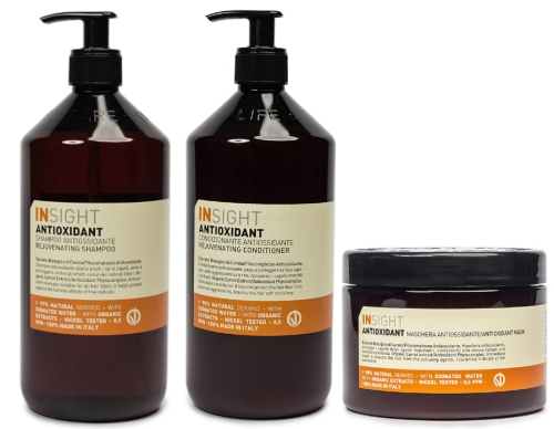 Insight Antioxidant Zestaw odmładzający do włosów szampon 900ml odżywka 900ml maska 500ml