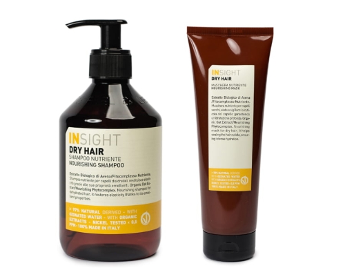 Insight Dry hair Zestaw do włosów suchych szampon nawilżający 400ml maska 250ml