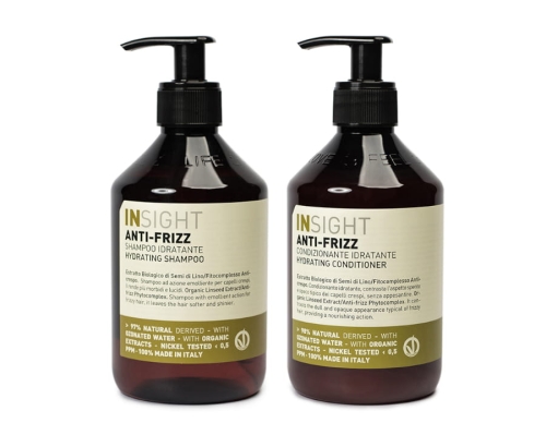 Insight Anti-Frizz Zestaw nawilżająco-wygładzający do włosów szampon 400ml odżywka 400ml