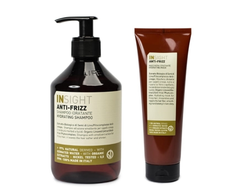 Insight Anti-frizz Zestaw nawilżająco-wygładzający do włosów szampon 400ml maska 250ml