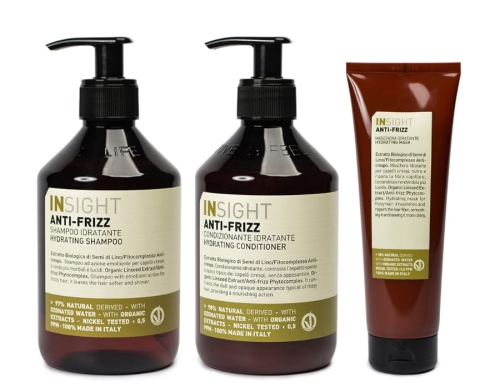 Insight Anti-frizz Zestaw nawilżająco-wygładzający do włosów szampon 400ml odżywka 400ml maska 250ml