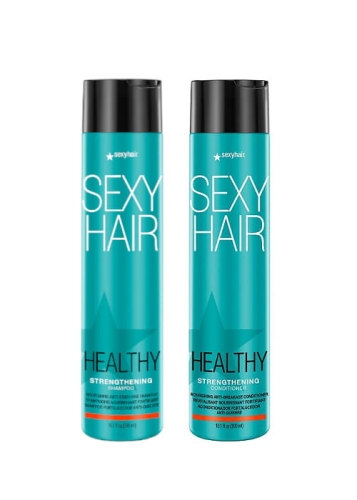 Sexy hair strengthening Zestaw do włosów zniszczonych szampon regenerujący 300ml odżywka 300ml