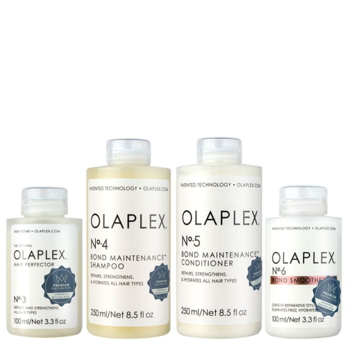 Olaplex zestaw odbudowujący do włosów no.4 szampon 250ml  no.5 odżywka 250ml no.6 krem 100ml no.3 maska odbudowa 100ml