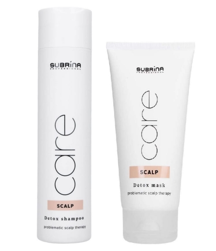 Subrina scalp detox Zestaw oczyszczający do włosów i skóry głowy szampon 250ml maska 150ml