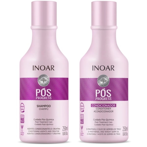 INOAR  Pos ZESTAW podtrzymujący efekt keratynowego prostowania 2x250ml