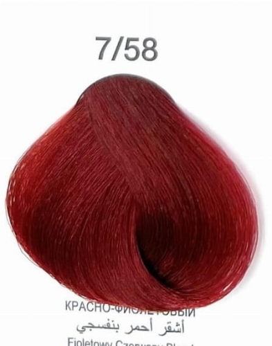 Diapason Farba do włosów 7/58 Średni czerwono fioletowy blond 100ml