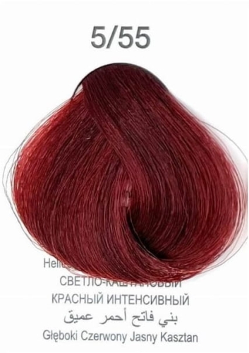 Diapason Farba do włosów 5/55 Jasny brąz intensywnie czerwony 100ml