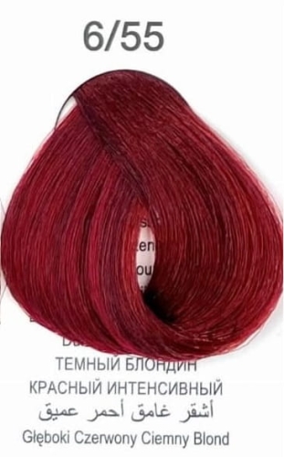 Diapason Farba do włosów 6/55 Ciemny blond intensywnie czerwony 100ml