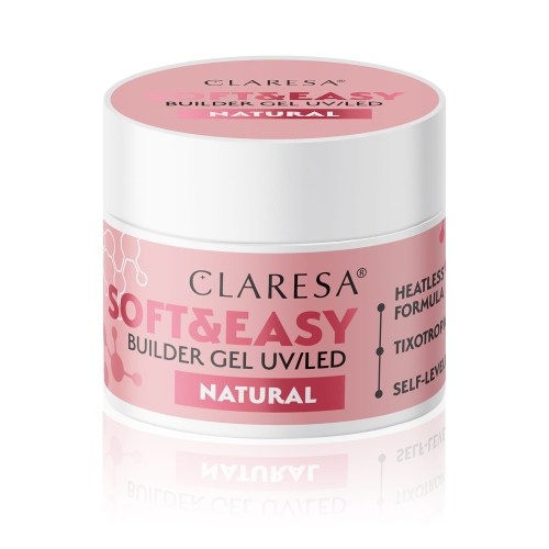 Claresa soft&easy builder gel Żel budujący do paznokci natural 12g