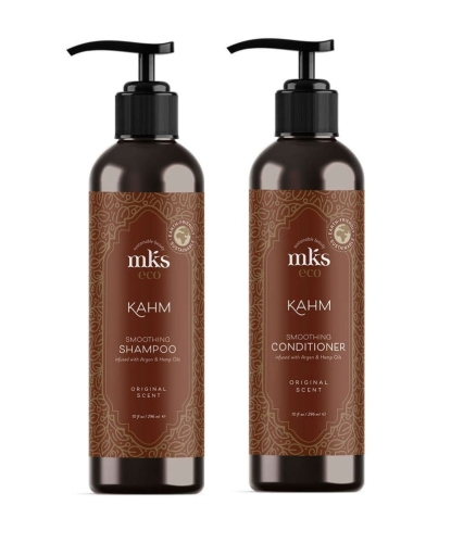 MKS eco kahm smoothing Zestaw wygładzający do włosów szampon i odżywka 2x296ml