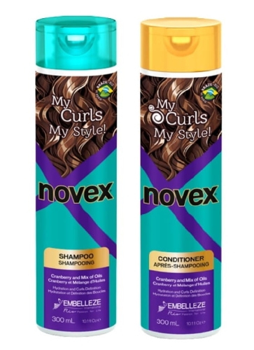 Novex my curls Zestaw do włosów kręconych szampon 300ml odżywka 300ml