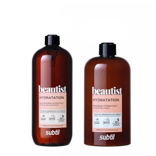 Subtil beautist Zestaw nawilżający do włosów szampon 950ml maska 500ml