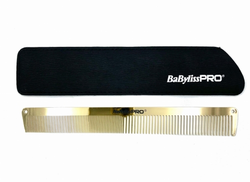 Babyliss pro gold fx Metalowy grzebień do strzyżenia włosów 19cm złoty M3842E