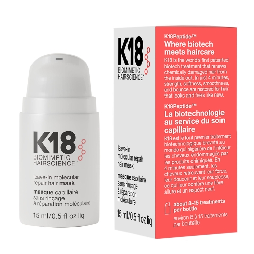 K18 maska molekularna leave-in molecular repair Maska włosy zniszczone bez spłukiwania 15ml