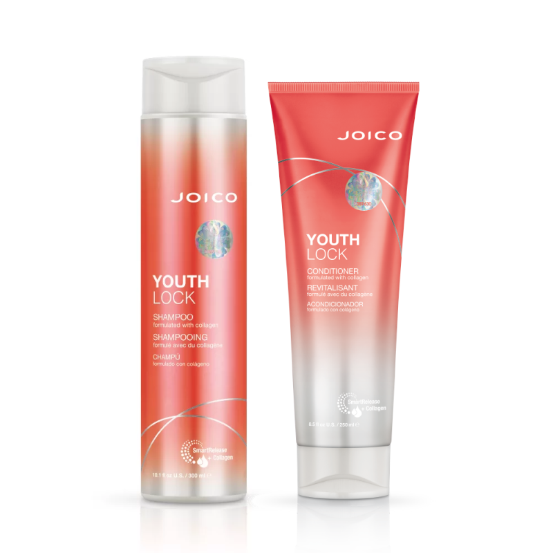 Joico youth lock Zestaw do włosów dojrzałych Szampon 300ml Odżywka 250ml.png
