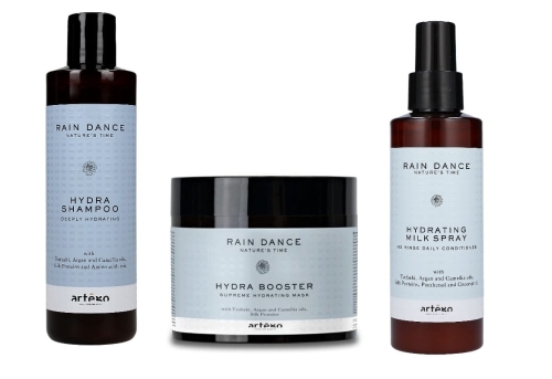 Artego rain dance hydra Zestaw nawilżający szampon 250ml maska 250ml odżywka 150ml