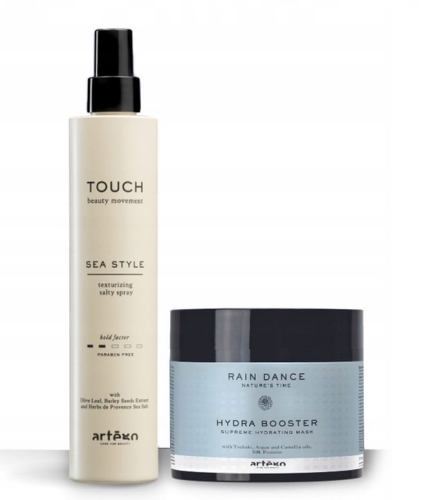 Artego zestaw do włosów Maska hydra booster 250ml spray touch sea style 250ml
